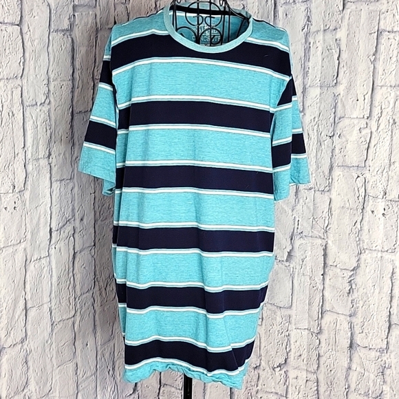 STEELE AND CONCRETE Blue and White Striped Shirt XL‎ - Picture 1 of 5